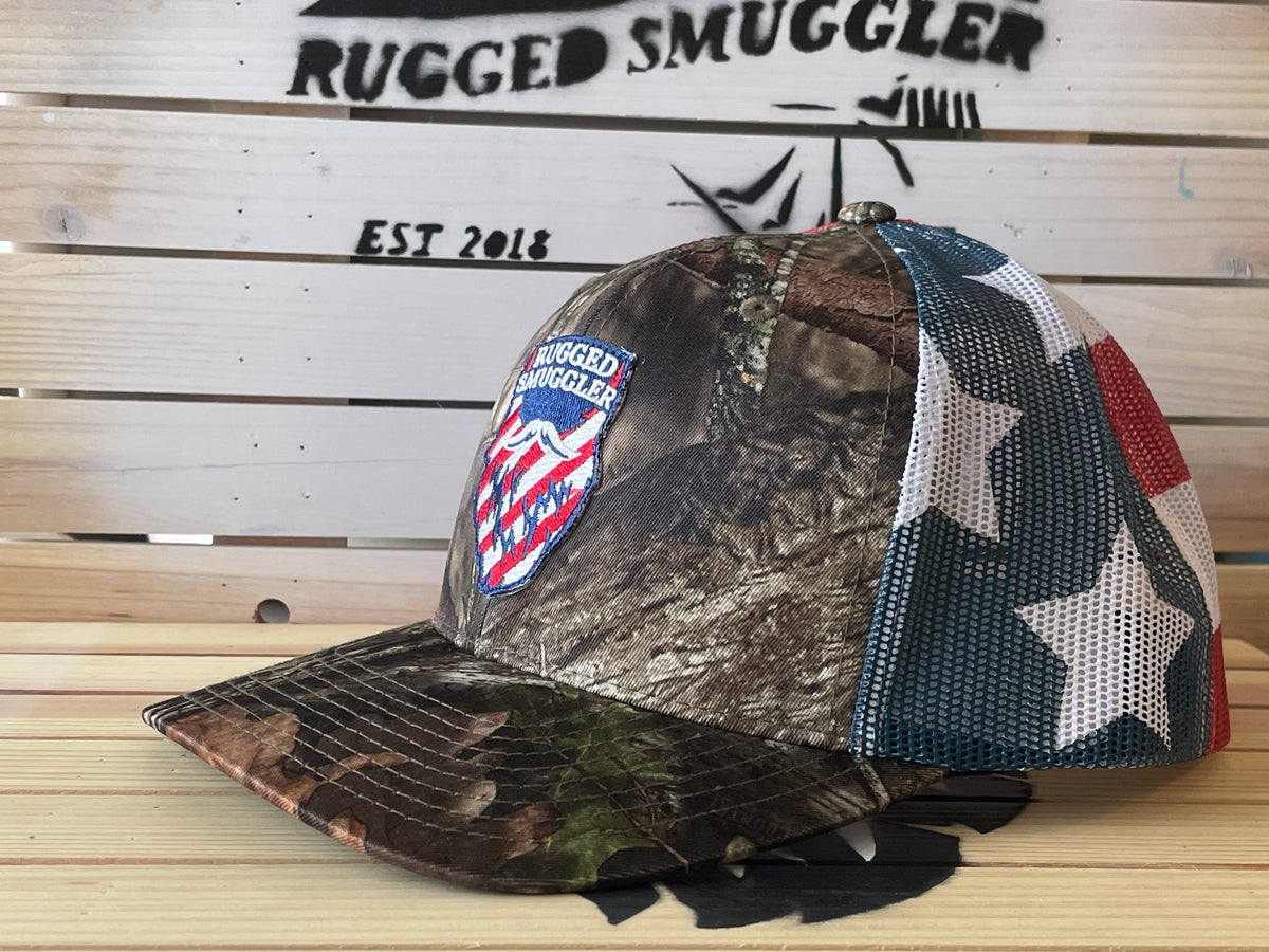 Mossy Oak American Banner Trucker Cap