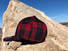 Load image into Gallery viewer, Red Plaid Fitted Hat