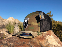 Load image into Gallery viewer, Camo Fitted Patch Hat
